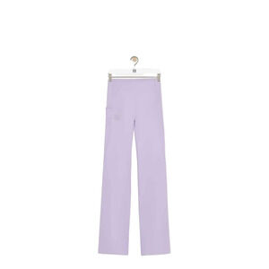 LOEWE High-Waisted Wide-Leg Pants with Subtle Logo Detail
